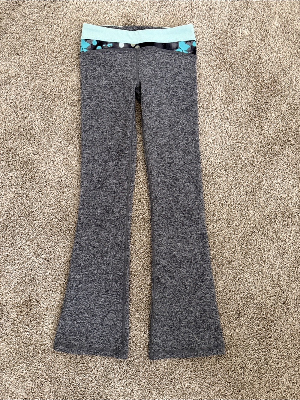 Ivivva Heathered Gray Flared Yoga Pants Leggings - Size 8 Girls